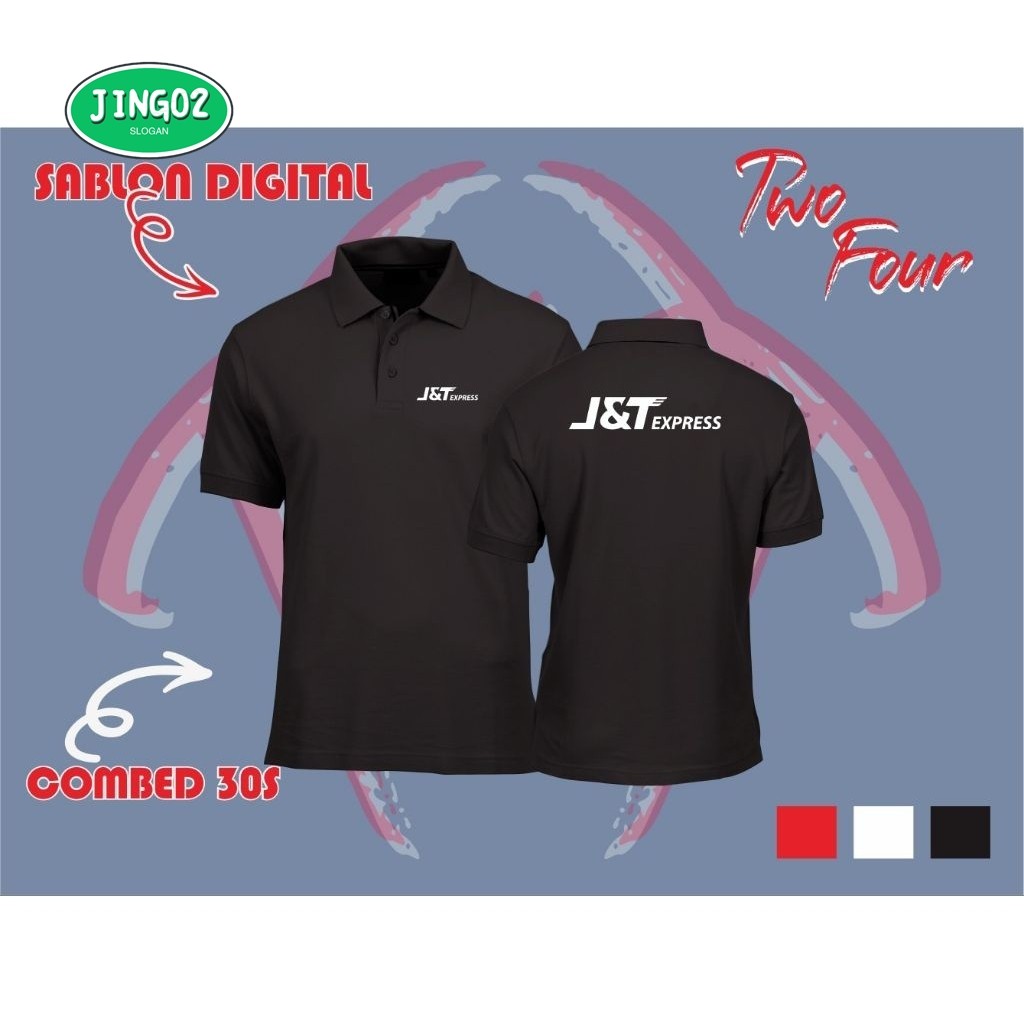 (JING02)jnt express เสื้อโปโล jnt express เสื้อ jnt express สามารถที่กําหนดเองชื่อ