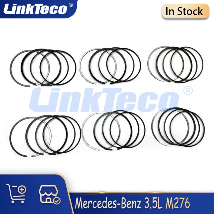 Engine part STD 92.9mm 6x piston rings set Fit 3.5 L V6 GAS For Mercedes-Benz C204 A207 X204 S204 X