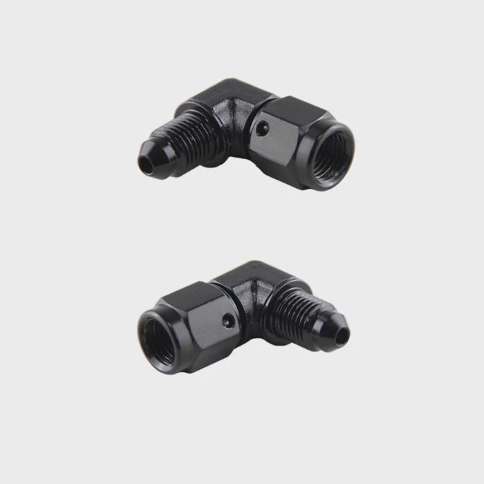 2PCS 90 Degree Flare Swivel Hose Fitting Adapter AN3 AN4 AN6 AN8 AN10 AN12 Female to 3AN-12AN Male