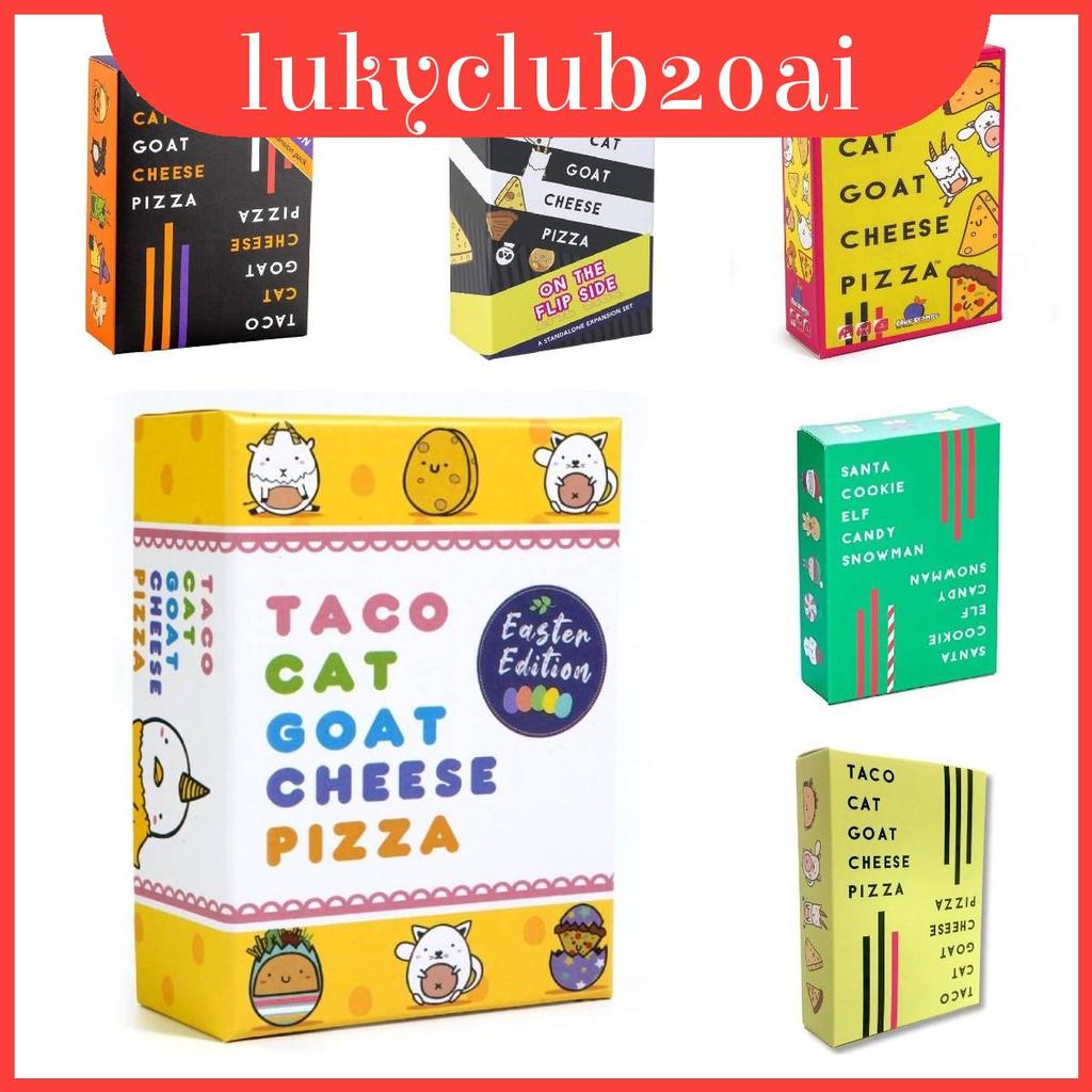 Taco Cat Engaging Goat Cheese Pizza การ์ดเกมสําหรับรวบรวมครอบครัวแสนสนุก