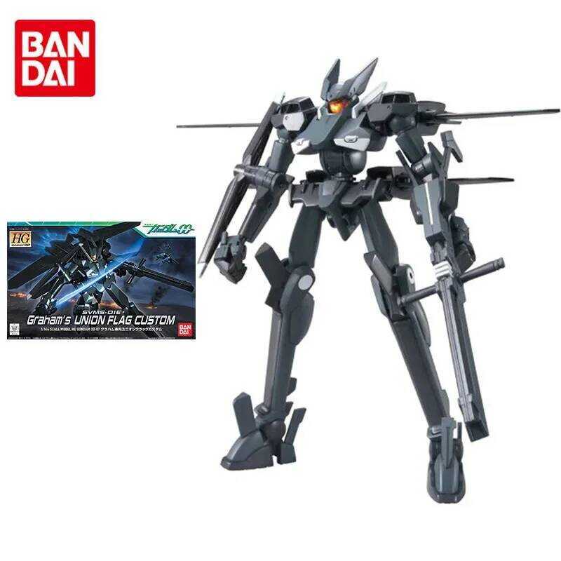 Bandai Gundam Model Kit Anime Figure HG 07 1/144 Graham Union Flag Custom Genuine Gunpla Action Toy