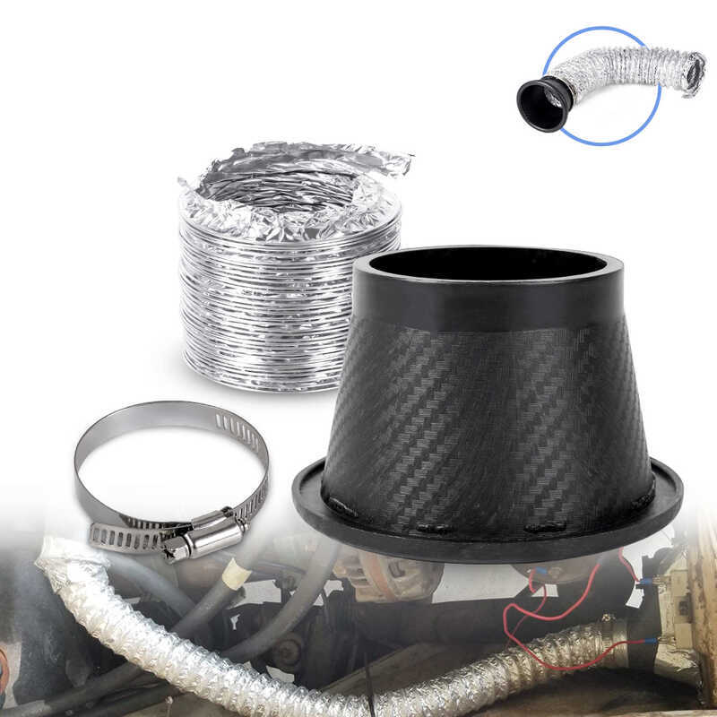 รถดัดแปลง Air Inlet คาร์บอนไฟเบอร์รูปแบบ Air Inlet รอบ Air Inlet ท่อ Air Inlet Horn