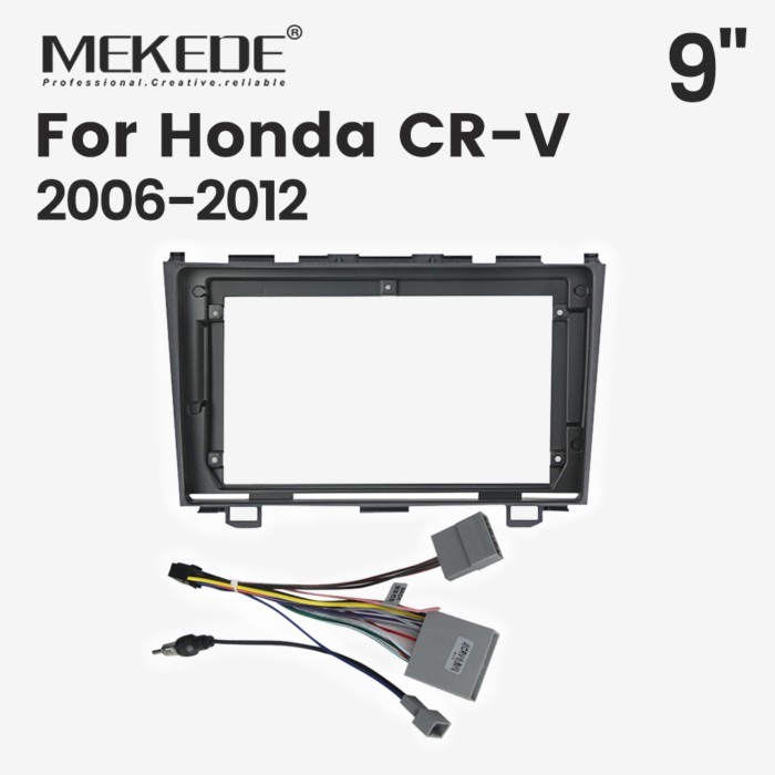 MEKEDE Car Radio Dashboard Single Frame Cable Panel Bezel Kit Main Frame for Honda CR-V 2006 2007 2