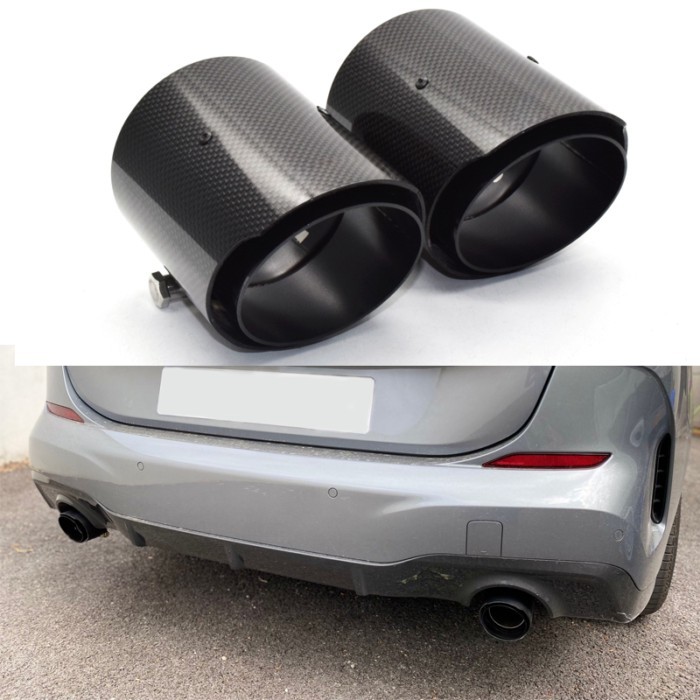1 PCS Carbon Fiber Exhaust Tips For BMW M135i M235i M140i M240i M335i M340i M435i Direct Plug ID 60