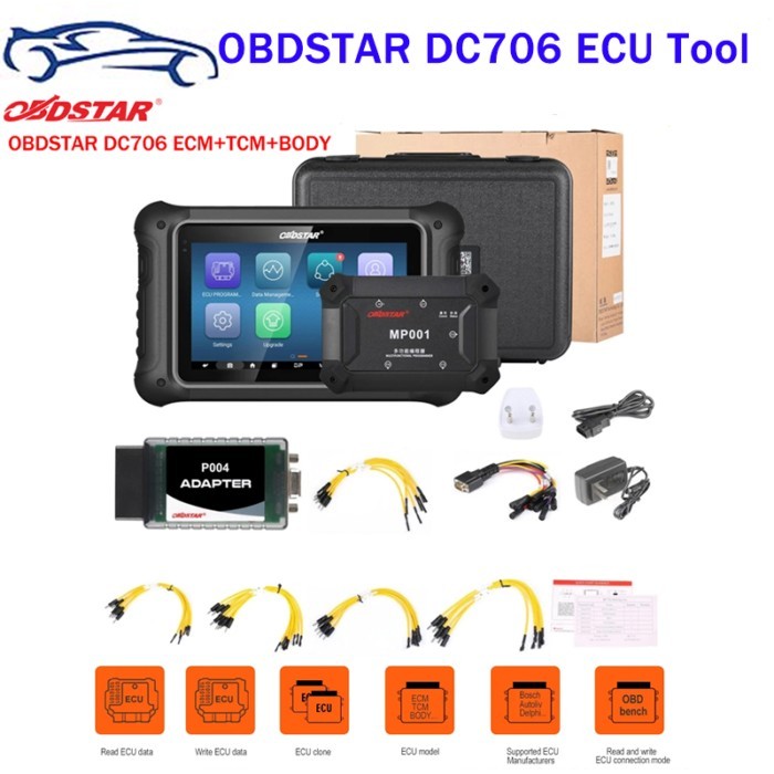 2024 Newest OBDSTAR DC706 ECU Tool Full Version for Car and Motorcycle ECM/ TCM/ BODY Clone by OBD