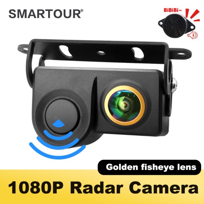 1080P Golden Reversing Radar Sensor Detector Night Vision Universal Car Accessories Light 2 In 1 Mi