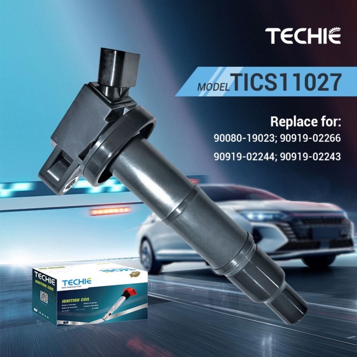 1PC Ignition Coil TICS11027 Replace for 90080-19023 90919-02266 90919-02244 90919-02243 UF333 C1330