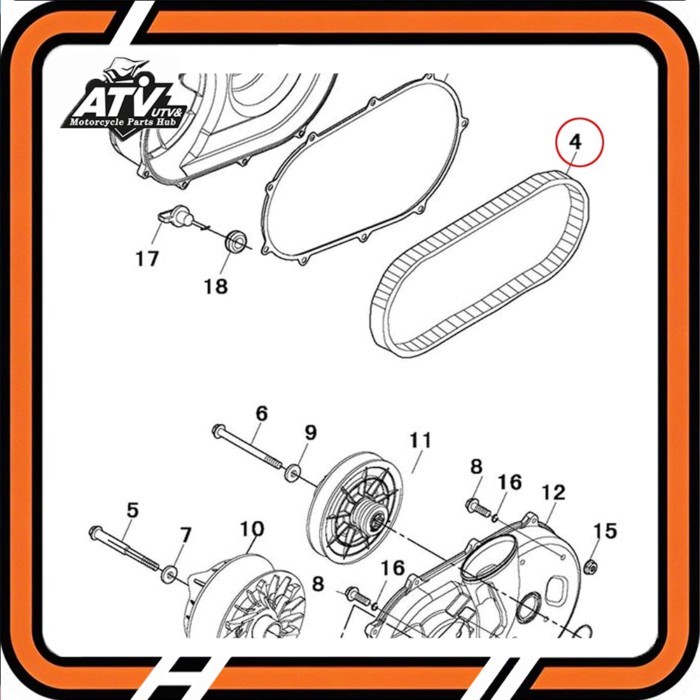 Original Drive Belt For LIANGZI ODES 800cc 21040303801 BRP 800/1000CC 30C3750 LU083906 21040303802