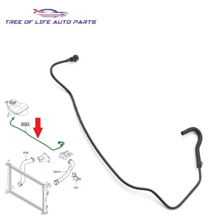 7S618B081AA Radiator Expansion Tank Overflow Hose For Ford Fiesta MK5 1.25 1.4 1.6 2001 2002 2003 2