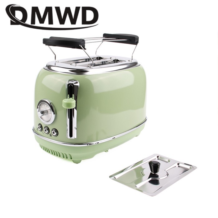 DMWD Household Toaster Electric Baking Bread Maker Stainless Steel Automatic Breakfast Machine Toas