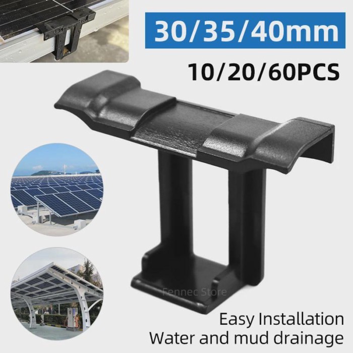 Solar Panel Drainage Clips Roof Solar Panel Frame Cleaning Photovoltaic Panel Water Guide & Mud Cla