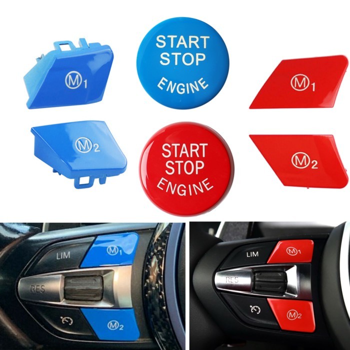 Fit for BMW  M3 M4 M5 M6 X5M X6M F20 F30 F32 F80 F82 F87 Car Steering Wheel Start Stop M1 M2 Button