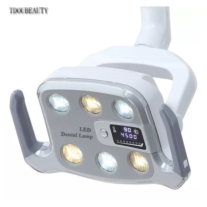TDOUBEAUTY New Economic 6pcs Led Lamp Dental Chair Oral Examination Dental Light Yellow Lighting +