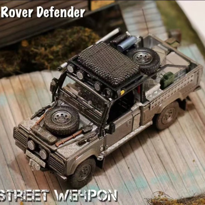 SW 1: 64 Land Rover Guard Tomb Raider Tomb Raider Movie Version Muddy Painting Alloy Model