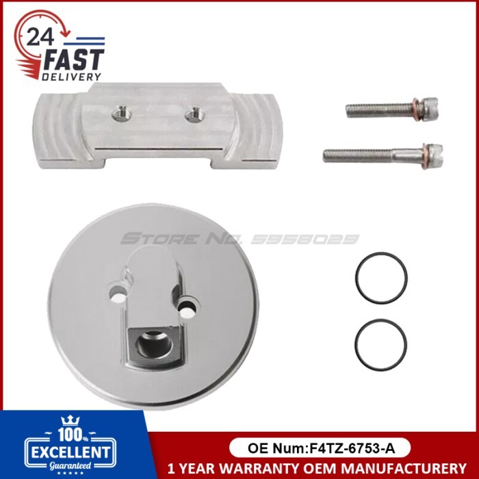 Oil Dipstick Adapter Repair Kit F4TZ-6753-A F4TZ-6751-B for Ford F250/F350/F450/F550 (1994-2003) 7.
