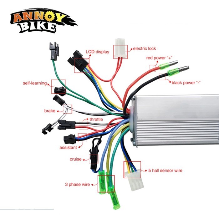 350W 36V/48V DC 6 MOFSET Brushless Controller, BLDC Controller E-bike / E-scooter / Electric Bicycl