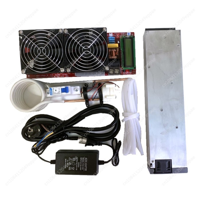 3000W 55A ZVS High Frequency Induction quenching melting Heater Module+ Coil +pump +power supply+cr