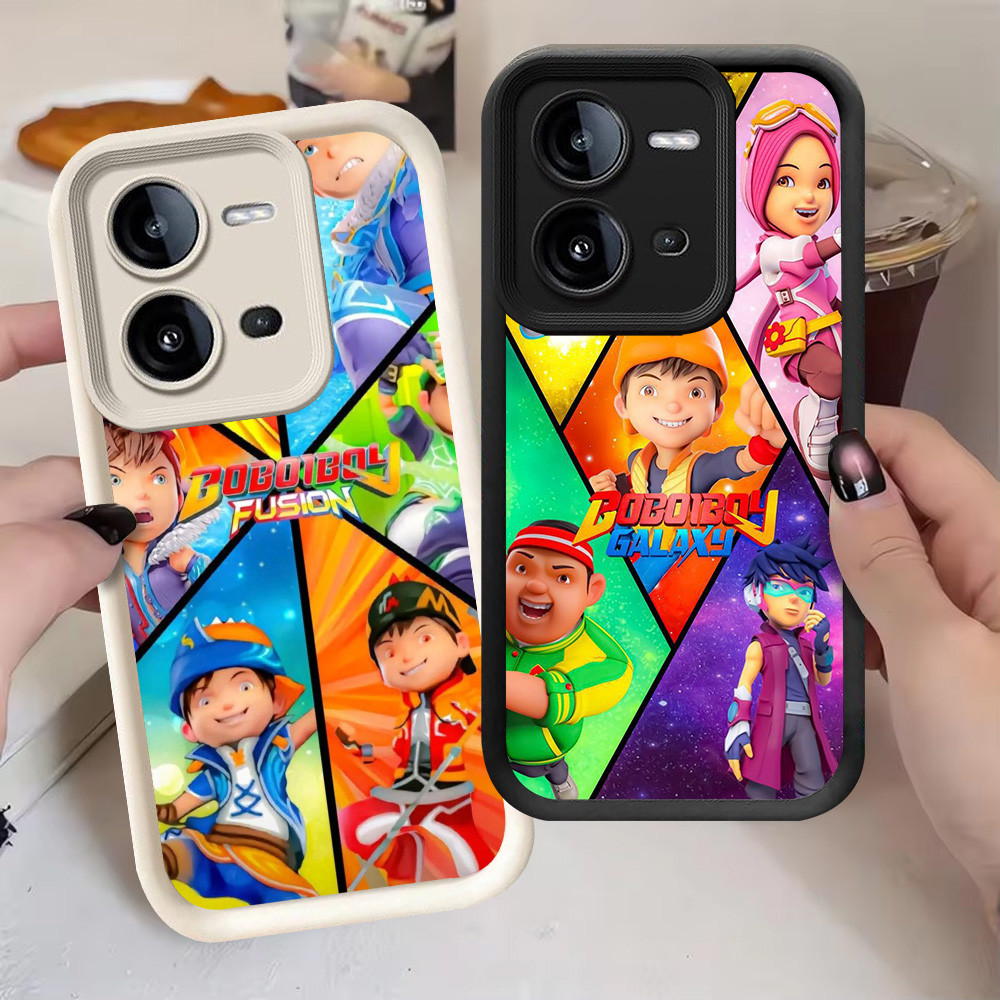 G-59 BoBoiBoy Casing สําหรับ VIVO Y28 Y28s V25 V25E Y17S สีดําและสีขาว