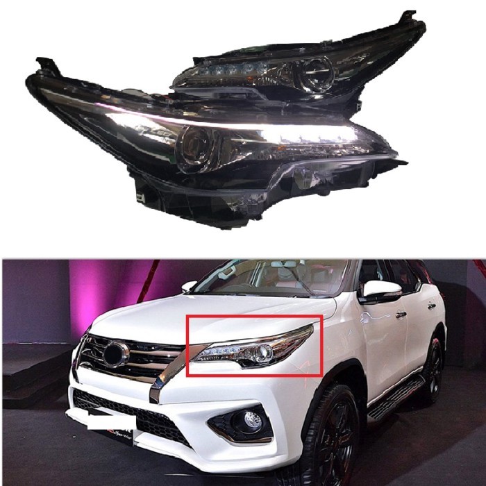Car led Headlights EXTERIOR FRONT LAMPS Car Headlight LED Bulbs LED Lights fit for toyota Fortuner