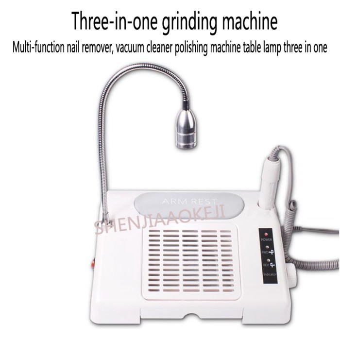 1PC DM-H31 Nail Polishing Machine Vacuum Cleaner LED Lighting Three-in-one Multifunction Nail Polis