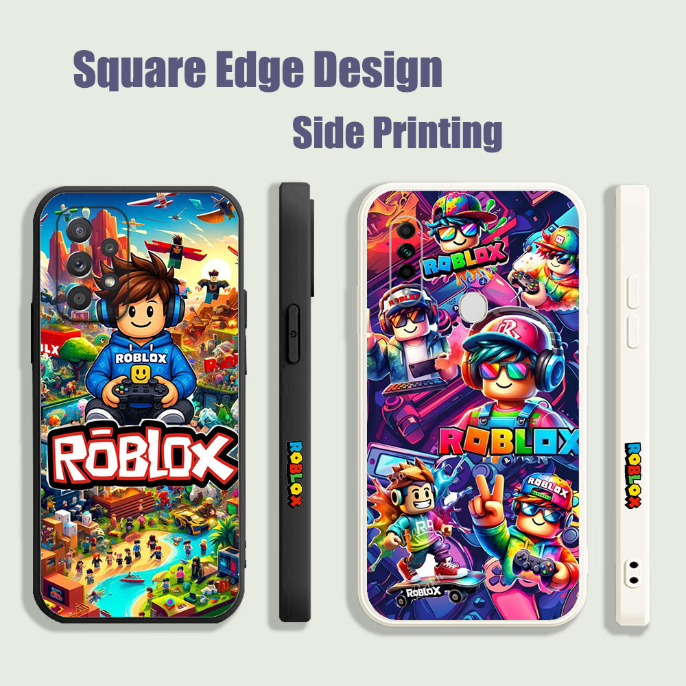 ปลอกสําหรับ Tecno Spark GO 2020 6 Air 5 Air 7 Pro 18 18P 18T ROBLOX เกมน่ารัก HBX10 เคสโทรศัพท์ขอบสี