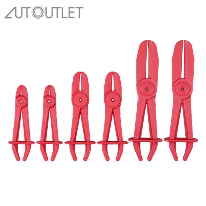 AUTOUTLET 6 Pcs Plastic Hose Clamps Pliers Car Brake Fuel Water Lines Heaters Radiator Clamps Repai