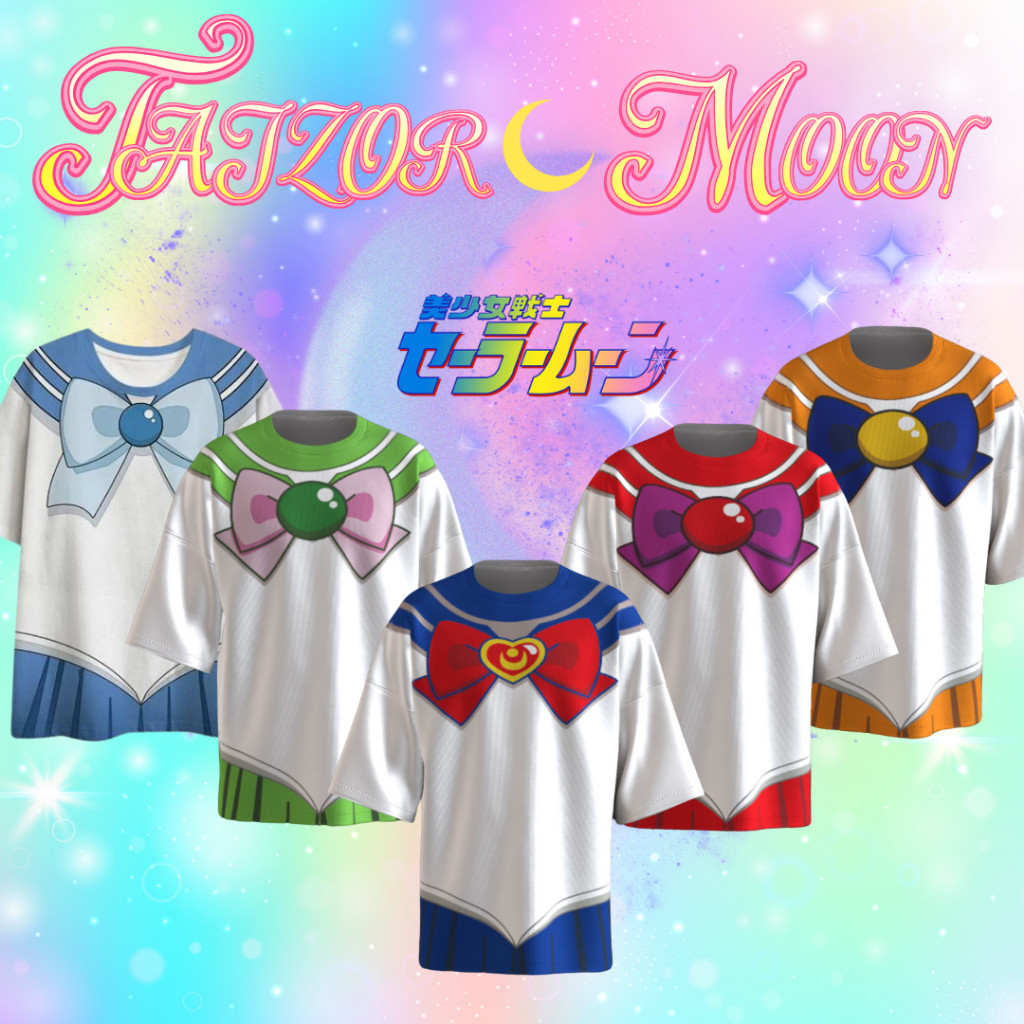 TMS เสื้อยืดคอสเพลย์ ลายนักเรียนอนิเมะญี่ปุ่น 5 สาวเซเลอร์มูน พร้อมส่ง ผ้าไมโครใส่สบาย