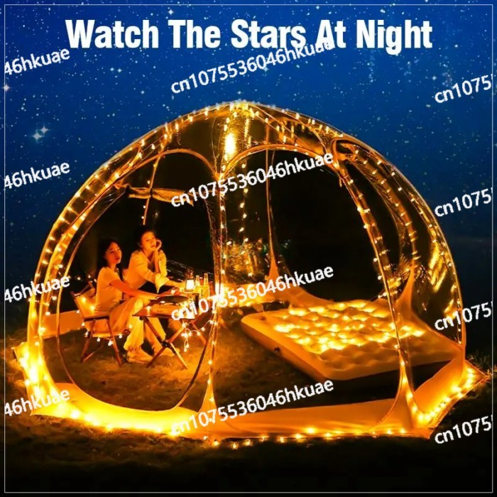 Transparent Dome Tent Camping Tent Outdoor Waterproof 4-8 Person Transparent Mushroom Tent For Wild