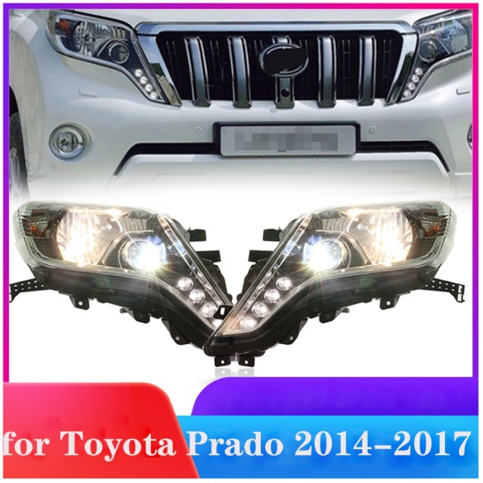 Car LED Headlight For Toyota Prado 14-17 Models With High-end LED Daytime Running Lights Headlight
