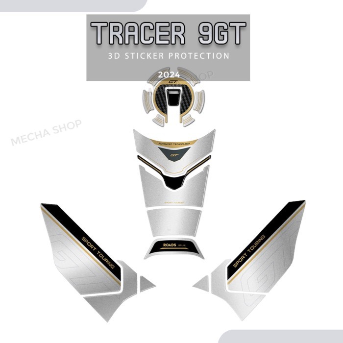 Motorcycle Accessories For Tracer 9 GT Tracer 9 gt 2025 Ceramic Ice 3D Sticker Protection Kit tank