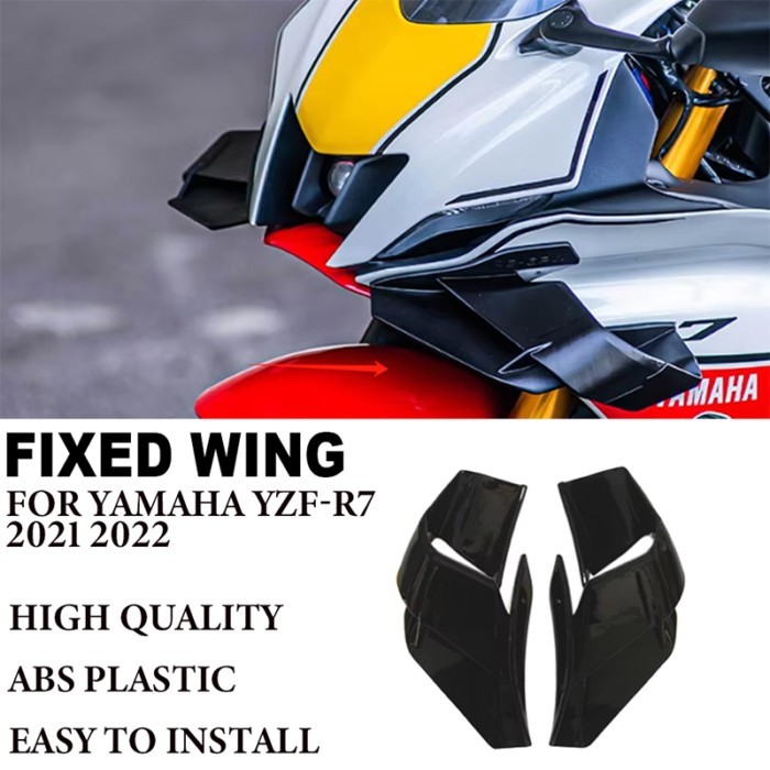 Motorcycle Fixed Wing Spoiler For YAMAHA YZF-R7 R7 YZF R7 YZFR7 2021 2023 Front Aerodynamic Wing ai