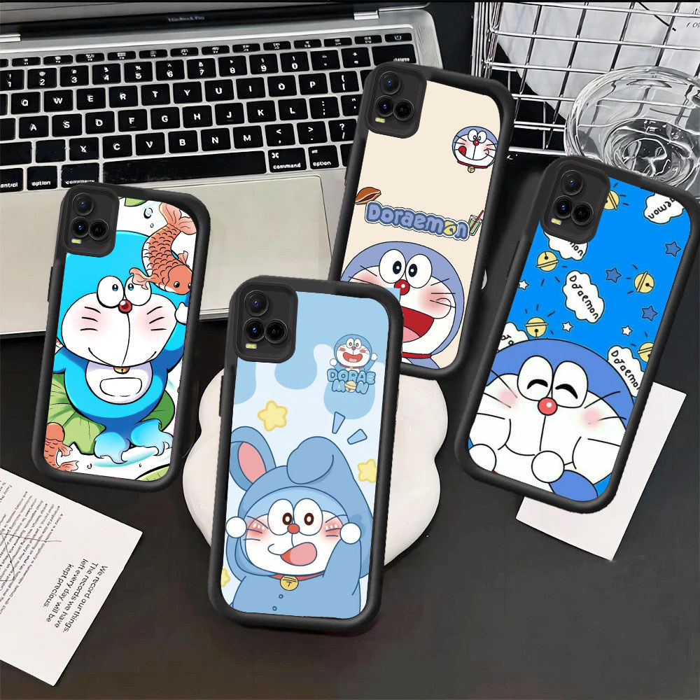WB42 Doraemon สําหรับ Hp ชุบ VIVO IQOO V20 S1 Z9X V15 Z9 Y35 V40 Y28 V29E Pro 2024 5G วัสดุ TPU