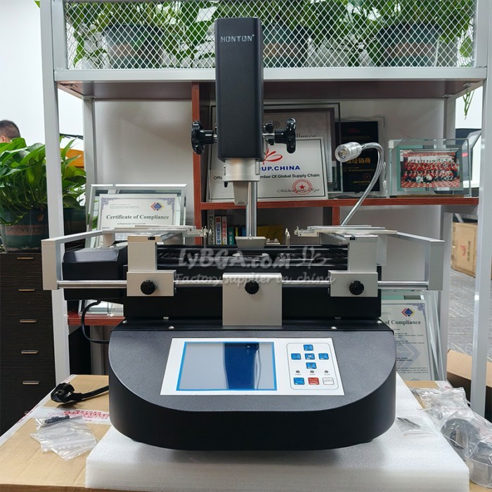 Honton R490 PRO BGA Rework Station 3 Zones Hot Air Soldering Machine Touch Screen for Mainboard Chi