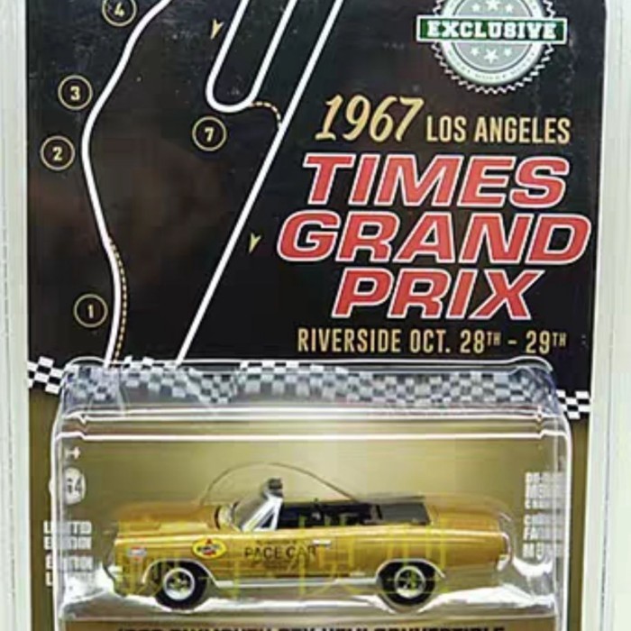 แสงสีเขียว 1/64 1968 Plymouth GTX โมเดลรถโลหะผสม Out of Print Model