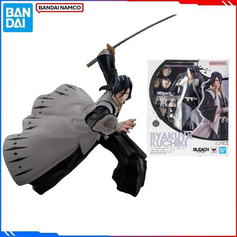Genuine Bandai Original Bleach Figure Model Kits SHF 1/12 Anime Figures Kuchiki Byakuya Action Mode