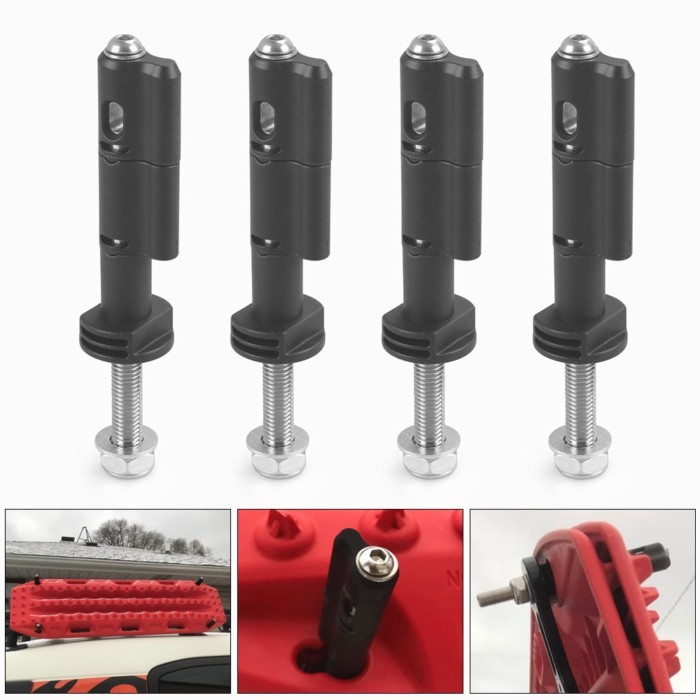 Mounting Pins for MaxTrax MKII Recovery/Traction Boards, Lockable Theftproof Safety Mounting Pins S