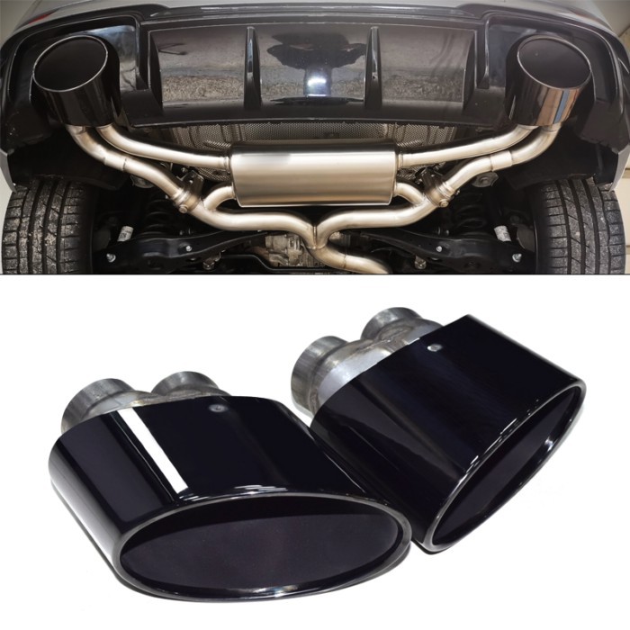 Car Accessories Exhaust Tip For Audi RS3 RS4 RS4 RS5 RS6 Double Inner Muffler Tip For S3 S4 S5 S6 E