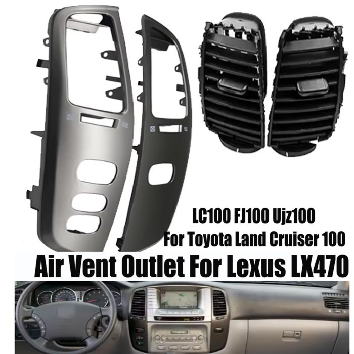 1 Pair Dashboard Air Vent Outlets Compatible with Lexus LX470 and Toyota LC100/FJ100 1997-2007  Int