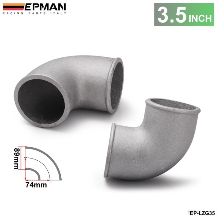 89mm 3.5" Cast Aluminium Elbow Pipe 90 Degree Intercooler Turbo Tight Bend For BMW E36 M3/325i/ is/