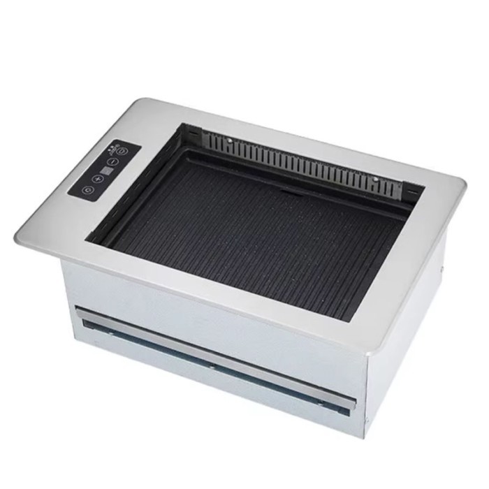 Restaurant Grill Electric Commercial Smokeless Barbecue Grill Pan Embedded Korean Grill Smokeless B