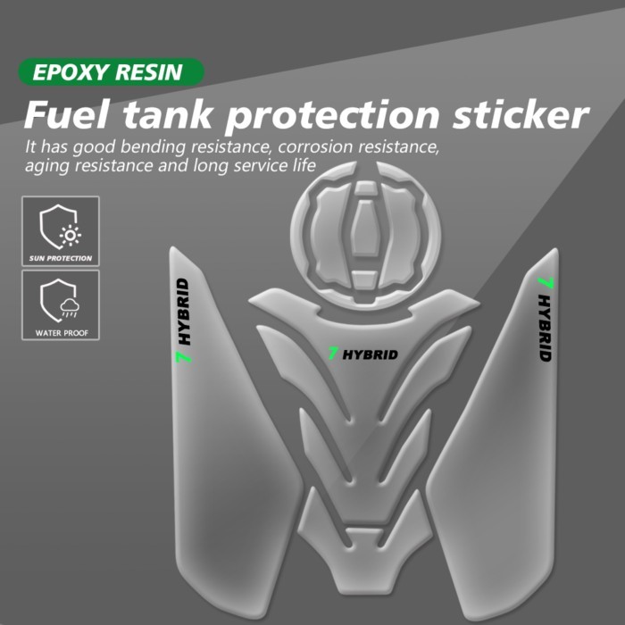 2024 Fit For Kawasaki Ninja 7 Hybrid Z 7Hybrid Motorcycle Tank Pad Protector Transparent Fish Bone