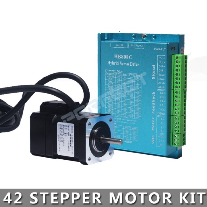 42 Hybrid Closed-Loop Stepper Motor 0.55nm 0.7nm Servo Motor HB808C Driver 2-Phase Nema 17 Electric