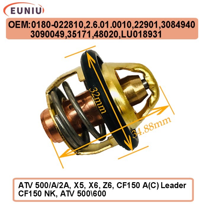 0180-022810 Engine Coolant Thermosta for CF CF500 X5 X6 CF800 ATV