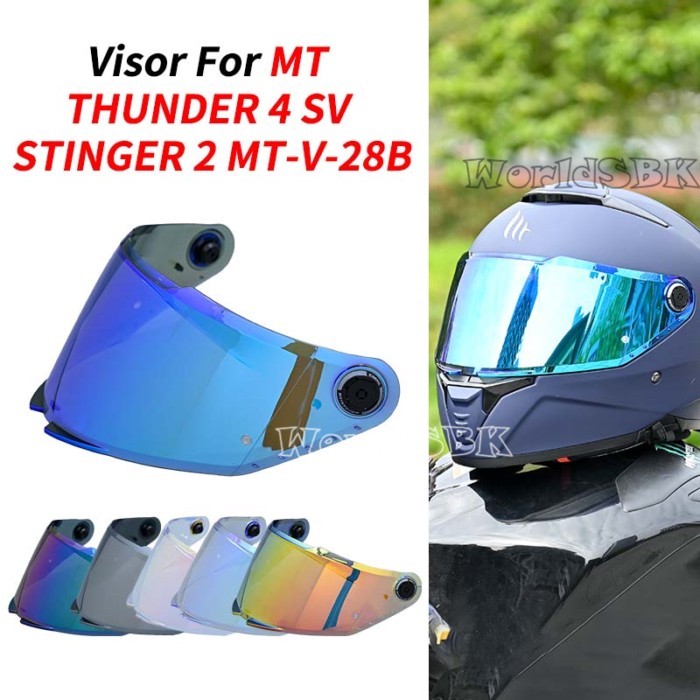 MT Replacement Face Shield for Model THUNDER 4 SV Helmet MT-V-28B Helmet Lens Original MT Parts