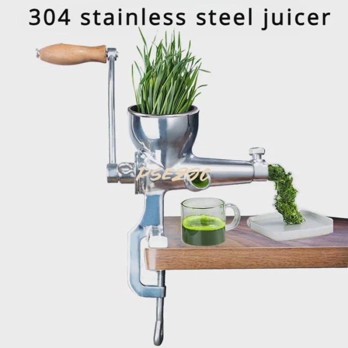 304 Stainless Steel Manual Juicer for Wheat Grass Wheat Seedlings Oranges Ginger Pomegranate Househ