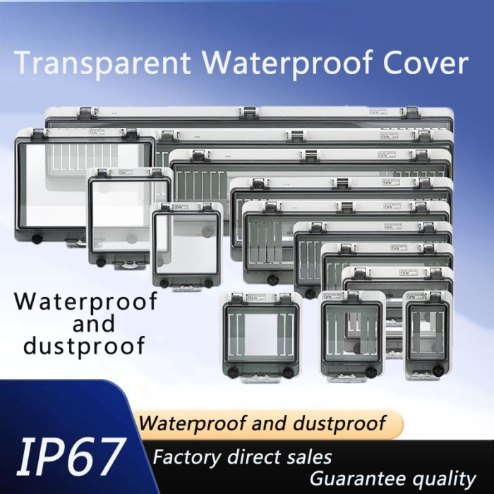 IP67 Transparent Protection Electric Junction Box Panel Cover Waterproof Protective Window Cover Ci