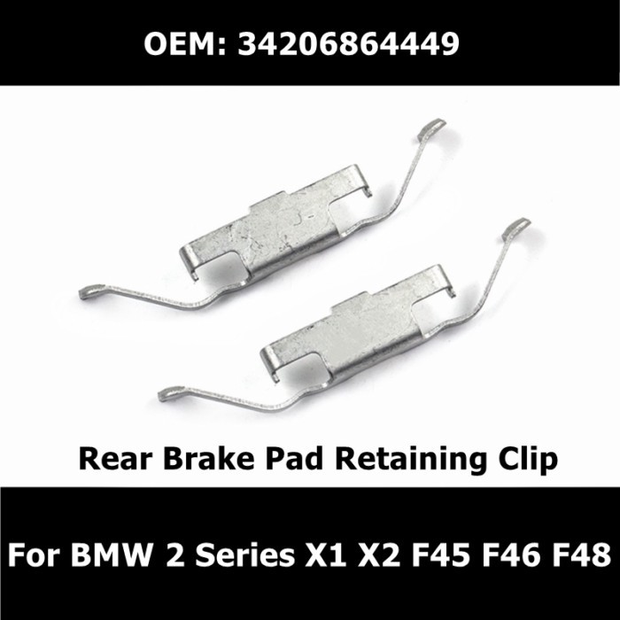 34206864449 2Pcs Stop Spring For BMW 2 Series X1 X2 F45 F46 F48 Car Accessories Rear Disc Brake Pad