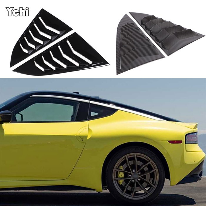 ABS Car Rear Window Triangle Exterior Shutter Deflector Decoration For Nissan Z RZ34 400Z Fairlady