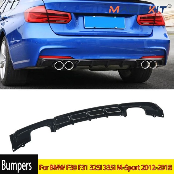MagicKit M Performance Rear Diffuser SPLITTERfor BMW 3 Series F30 F31 F35  M-TECH M-sport 2012-2019