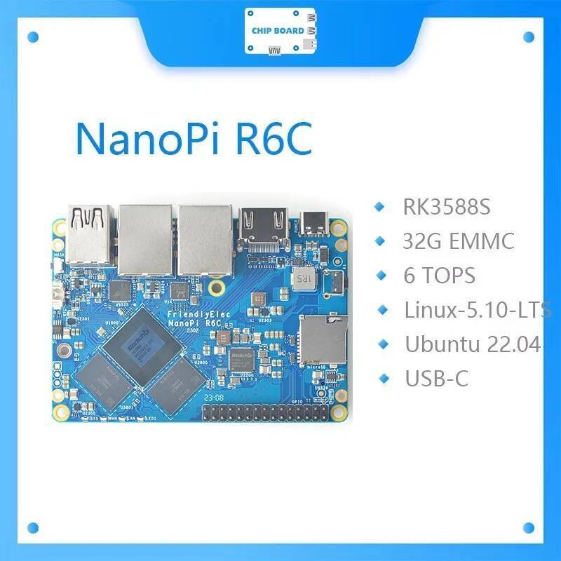 NanoPi R6C บอร์ดพัฒนา 2.5G Gigabit RK3588S 4+32 8+32GB SSD ขยาย